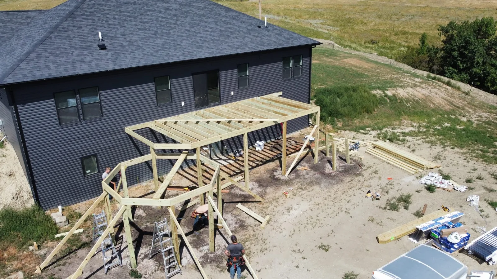 Covered Deck Frame Build in Williston, ND