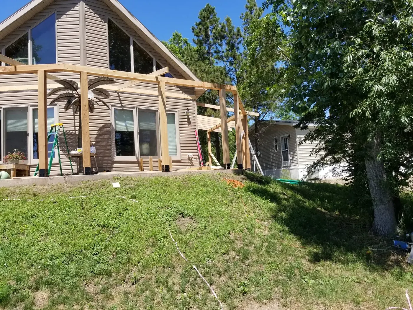 Lake Cabin Pergola Build in Tioga, ND