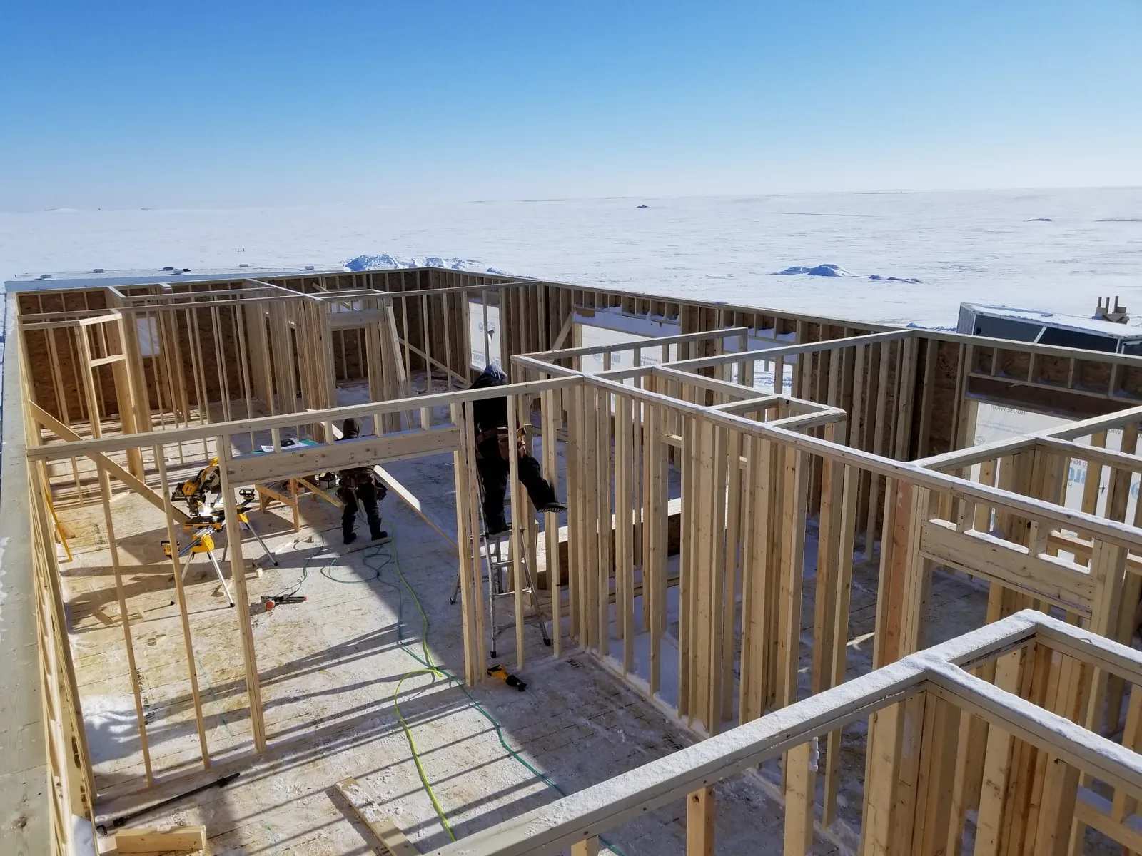 New Build Interior Framing in Watford City, ND