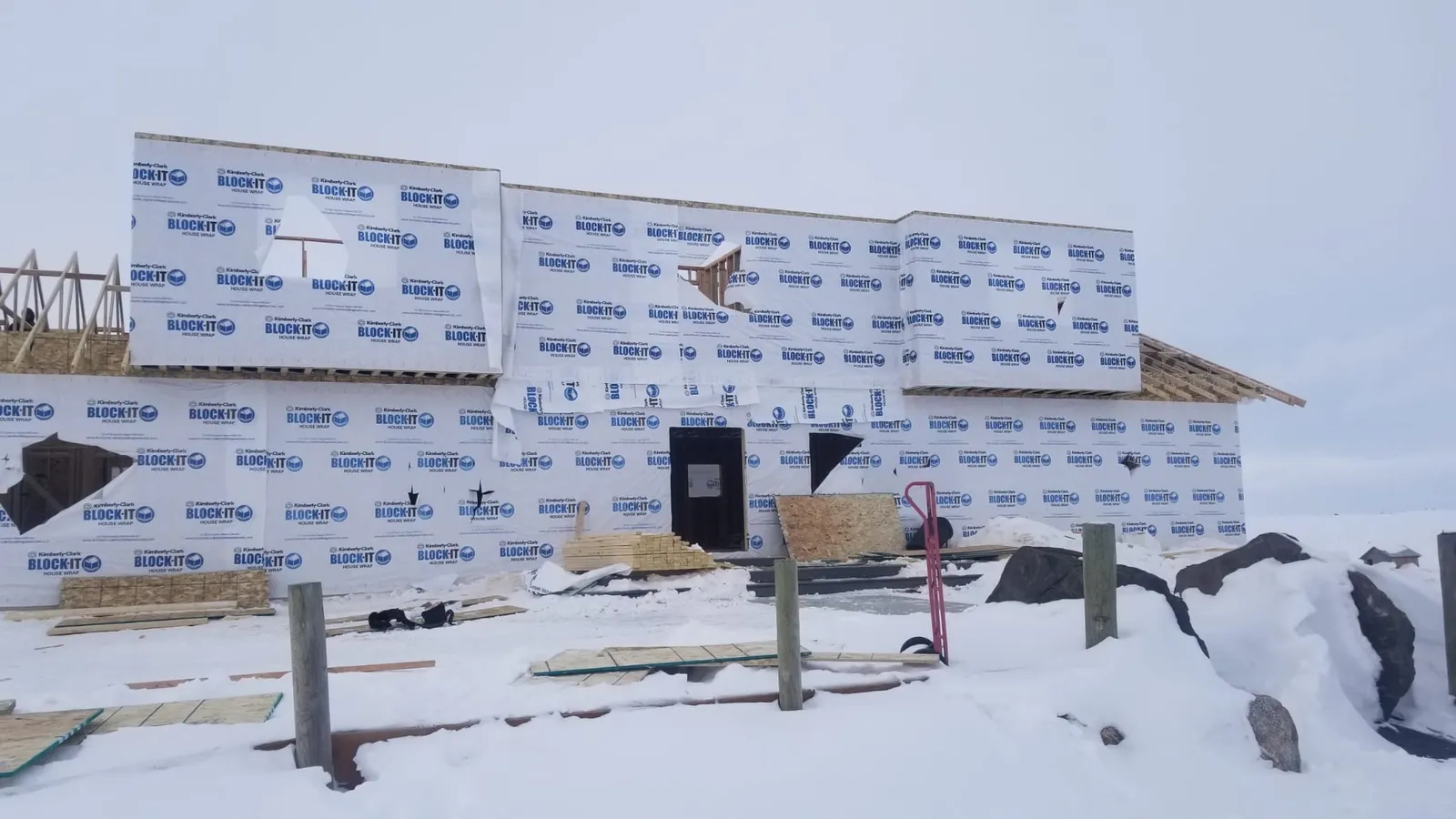 New Home House Wrap in Williston, ND