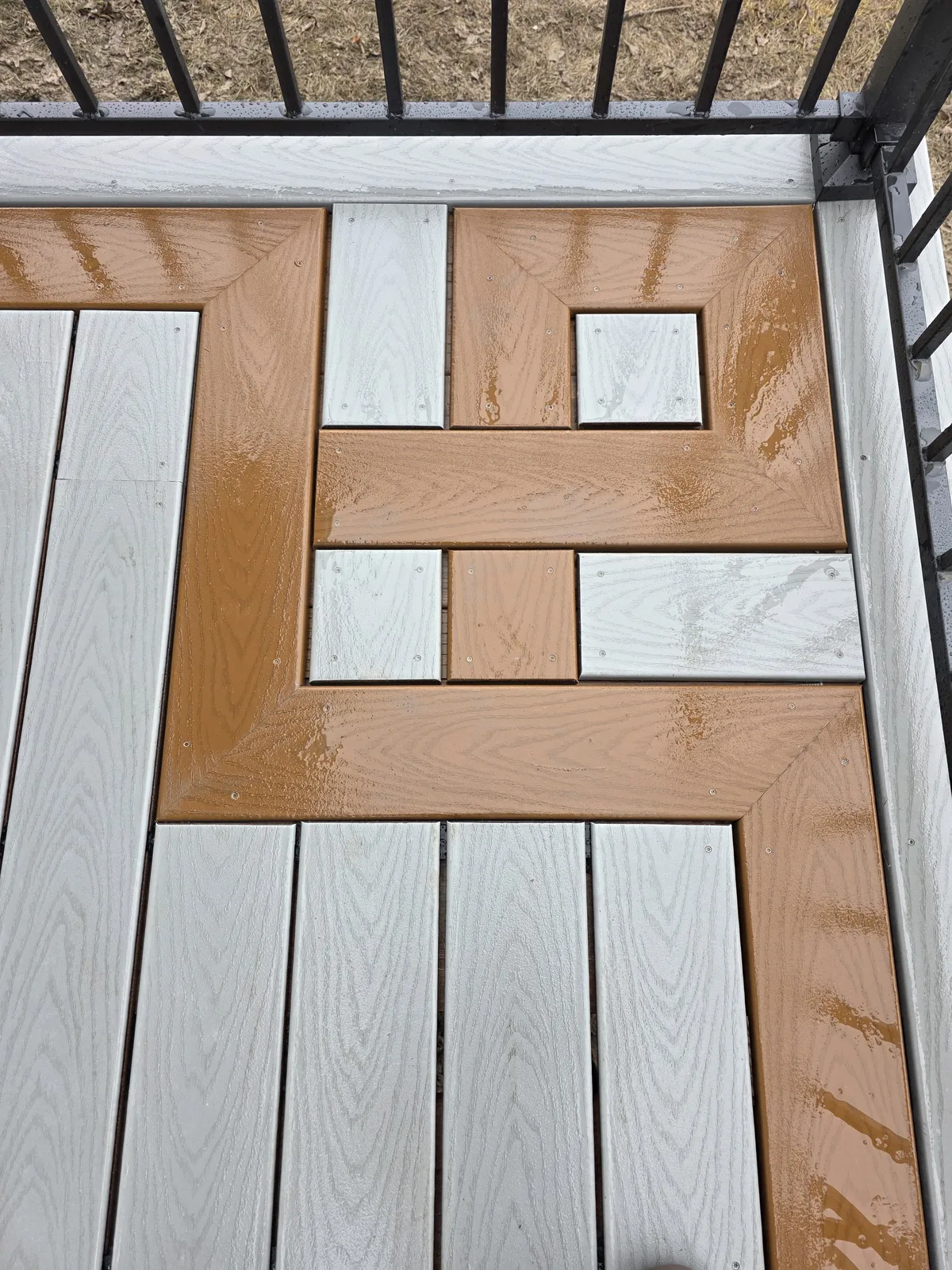 Two-Tone Composite Deck Inlay in Sidney, MT